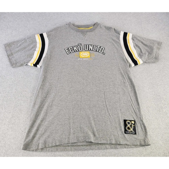 Ecko Unltd. Other - Vintage Y2K Echo Unlimited Thick T-shirt Pittsburgh Steelers Colors Men's XL 2XL